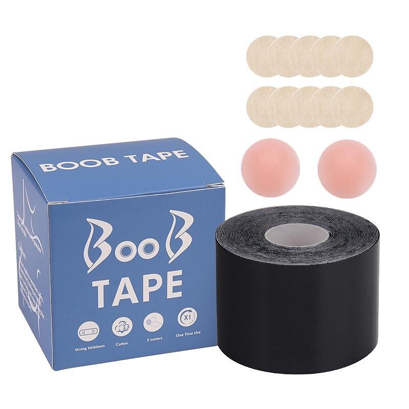Women's Invisible Lingerie Accessories Set - Lifting Stick-On Nipple Pasties & Breast Support Bodytape for a Confident and Comfortable Look3