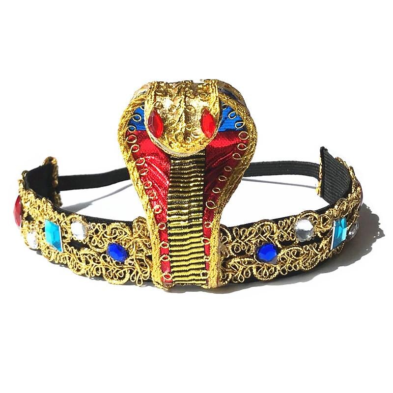 Egyptian Costume Reina Snake Headband Accessories Egyptian Headpiece Bendable Women's Gold Egypt Medusa Jewelry for Halloween4