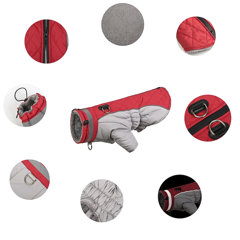 Dog Cat Coat Harness Jacket Fashion Cute Winter Waterproof Breathable Soft Washable Comfortable Outdoor Casual Daily Dog Clothing for Bichon Frise Pomeranian Baby Pet Papillon Small4