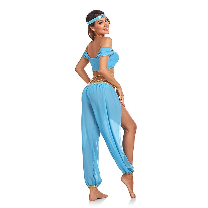 Aladdin and the Magic Lamp Fairytale Princess Jasmine Theme Party Costume Dance Costumes Cosplay Movie Cosplay for Women's Adults' Carnival Masquerade Bachelorette Party3