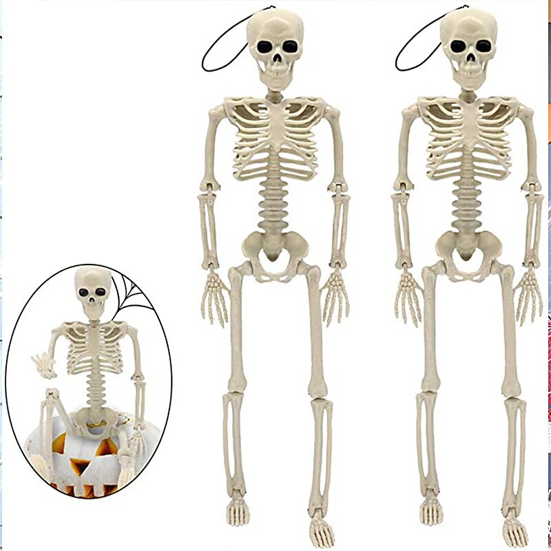 Halloween Skeletons | Full Body Posable Joints Skeletons for Halloween Decoration, Graveyard Decorations, Haunted House Accessories2