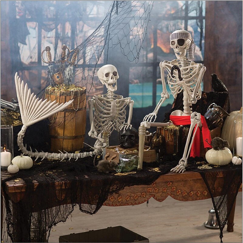 Halloween Mermaid Skeletons Home Decor 80CM2