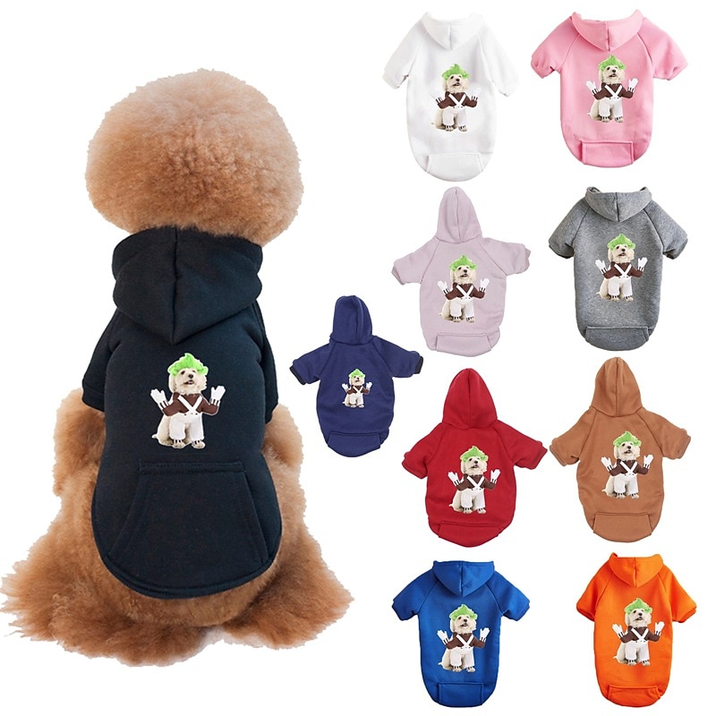 Dog Cat Hoodie Fashion Cool Winter Breathable Soft Washable Comfortable Halloween Outdoor Casual Daily Dog Clothing for Bichon Frise Pomeranian Baby Pet Papillon Small