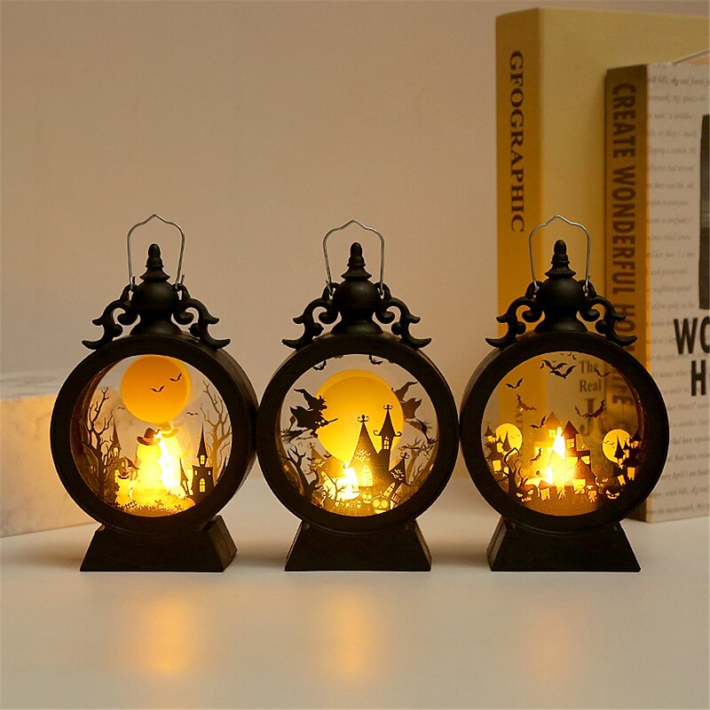 Halloween Decorations Wind lights Decorations LED Electronic Candle Lights Halloween Bars Terrifying Atmosphere Decoration Hanging Decorations3
