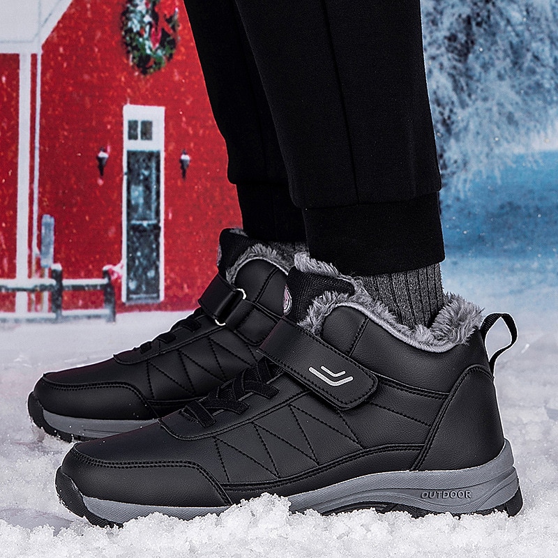 Women's Red Waterproof Winter Boots with Faux Fur Lining and Non-Slip Sole - Ideal for Snow and Outdoor Activities4