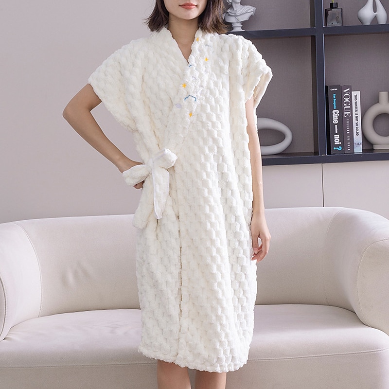 Wearable Bath Towel Wrap Cozy Coral Fleece Highly Water Absorbent Beach Spa Gym Bathrobes Slip Dress Bathing Shower Cover Up Tube Dress Nightwear Sleepdress Sleeping Robe