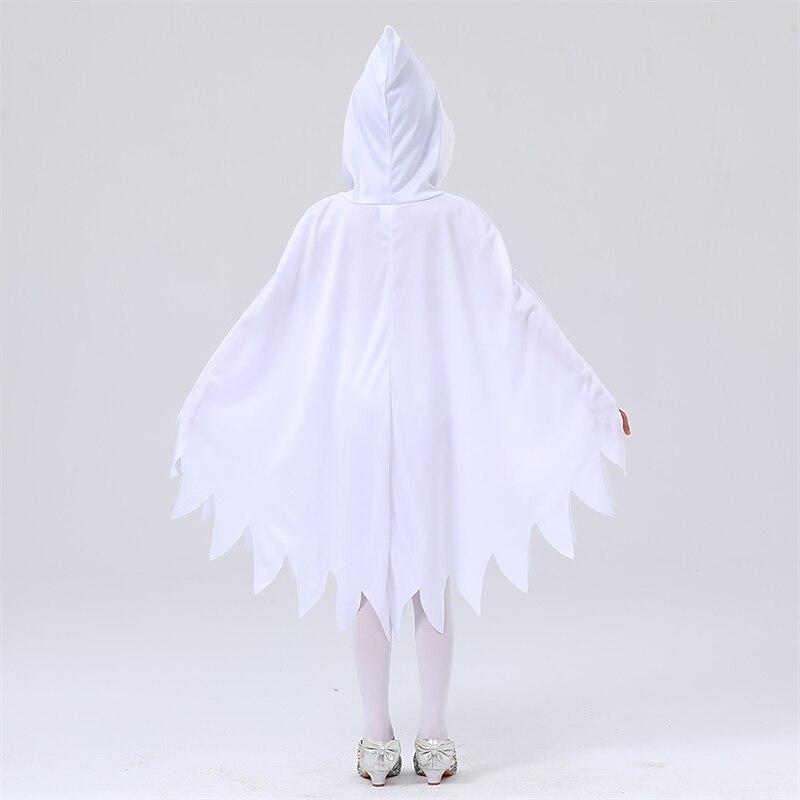 Kids Girls' Halloween Cape Cartoon Fashion Performance Coat Outerwear 3-12 Years Fall White2