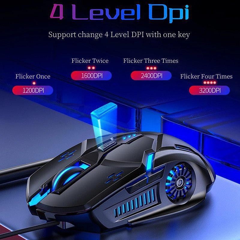 Gaming Mouse Low-noise 7 Color Backlight 6 Key Anti-slip Mechanical Mouse USB Wired Gaming Mouse for PC and Laptop2