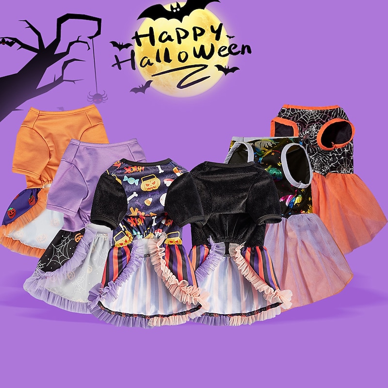 Dog Cat Dress Party Funny Winter Waterproof Breathable Soft Washable Comfortable Outdoor Halloween Casual Daily Dog Clothing for Bichon Frise Pomeranian Baby Pet Papillon Small2