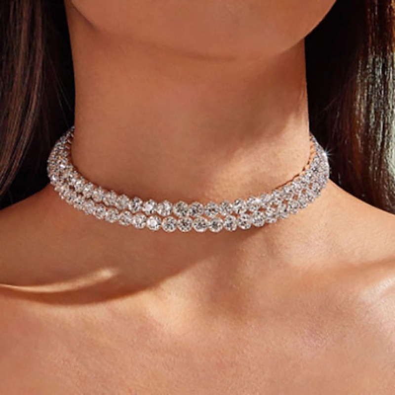 1PC Choker Necklace For Women's Wedding Party Evening Alloy Classic Precious2