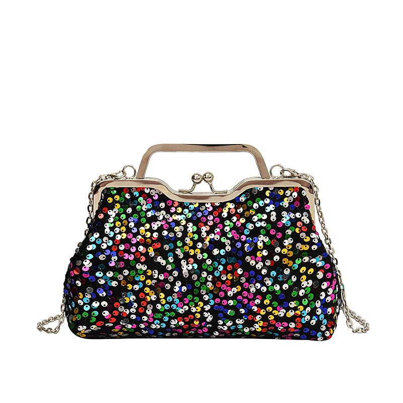 Women's Handbag Evening Bag Clutch Bags Synthetic Party Bridal Shower Wedding Party Sequin Large Capacity Anti-Dust Solid Color White Pink Blue4