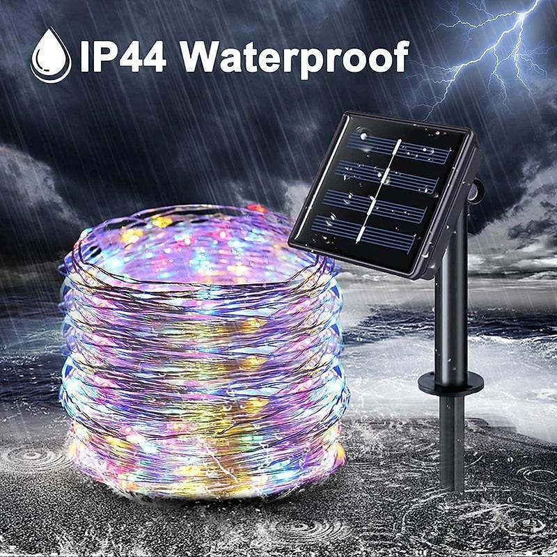 10M-100Leds/20M-200Leds/30M-300Leds Solar Copper Wire Light String Outdoor Waterproof Garden Decorative Lights Christmas Festival Lights Remote Control Solar Lights3