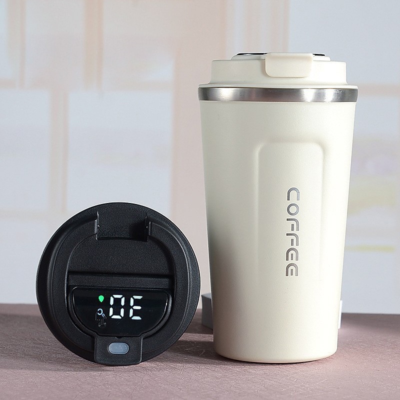 Coffee Mug Smart Travel Thermos Cup Temperature Display Stainless Steel Vacuum Coffee Cup With AI Temperature Display2