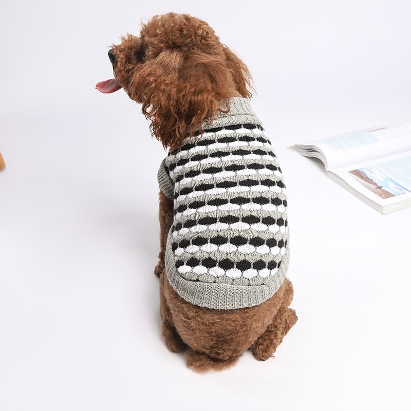 Dog Cat Sweater Jumper Fashion Cute Winter Breathable Soft Washable Comfortable Outdoor Casual Daily Dog Clothing for Bichon Frise Pomeranian Baby Pet Papillon Small2
