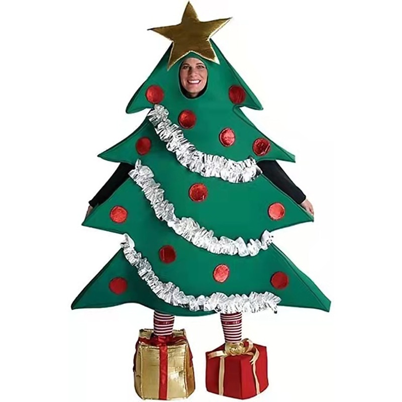 Christmas Trees Cosplay Costume Party Costume Adults' Men's Women's One Piece Performance Party Masquerade Easy Carnival Costume