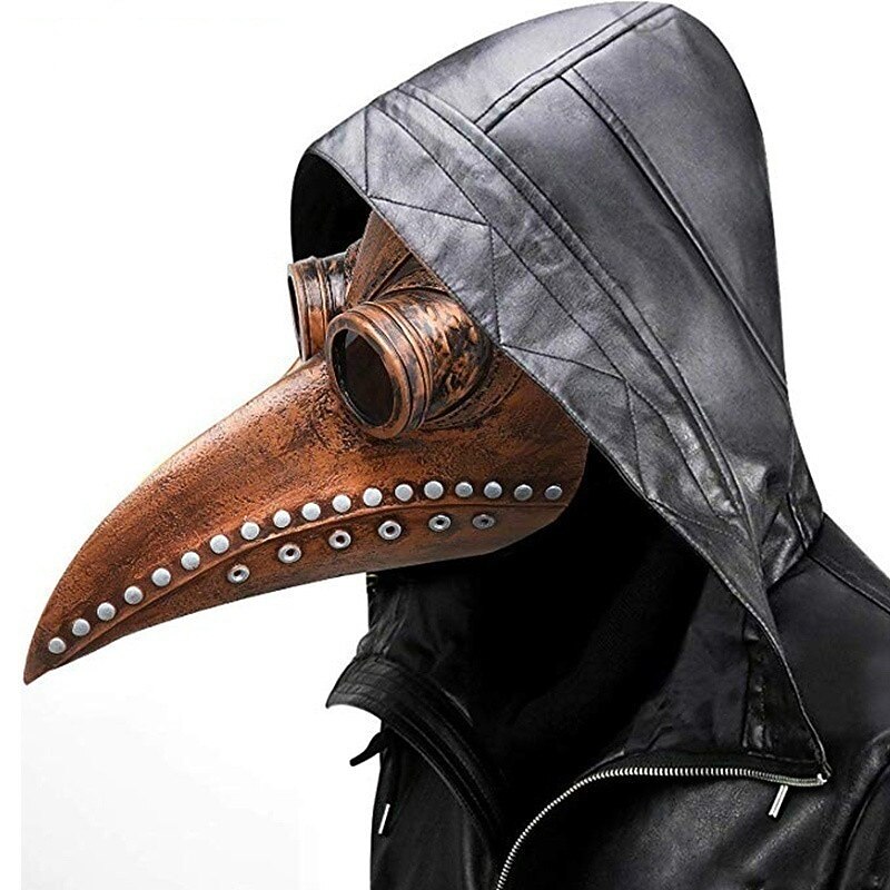 Halloween Steampunk Plague Doctor Bird Beak Mask,Long Nose Bird Beak Crow Mask,Cosplay Steam Costume Props Accessories3