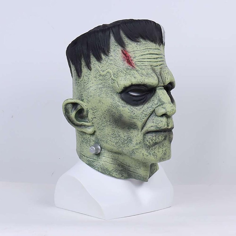 Scientist Halloween Mask Halloween Props Frankenstein Funny Scary Costume Adults' Men's Women's Halloween Carnival Easy Halloween Costumes Dress Up2