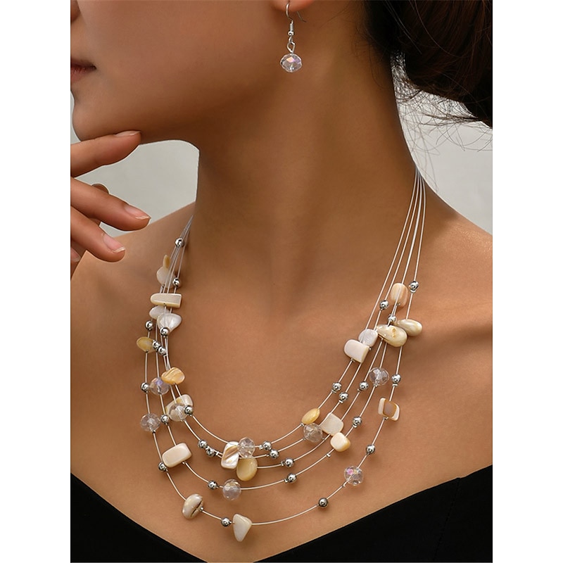 Women's necklace Fashion Outdoor Geometry Jewelry Sets4