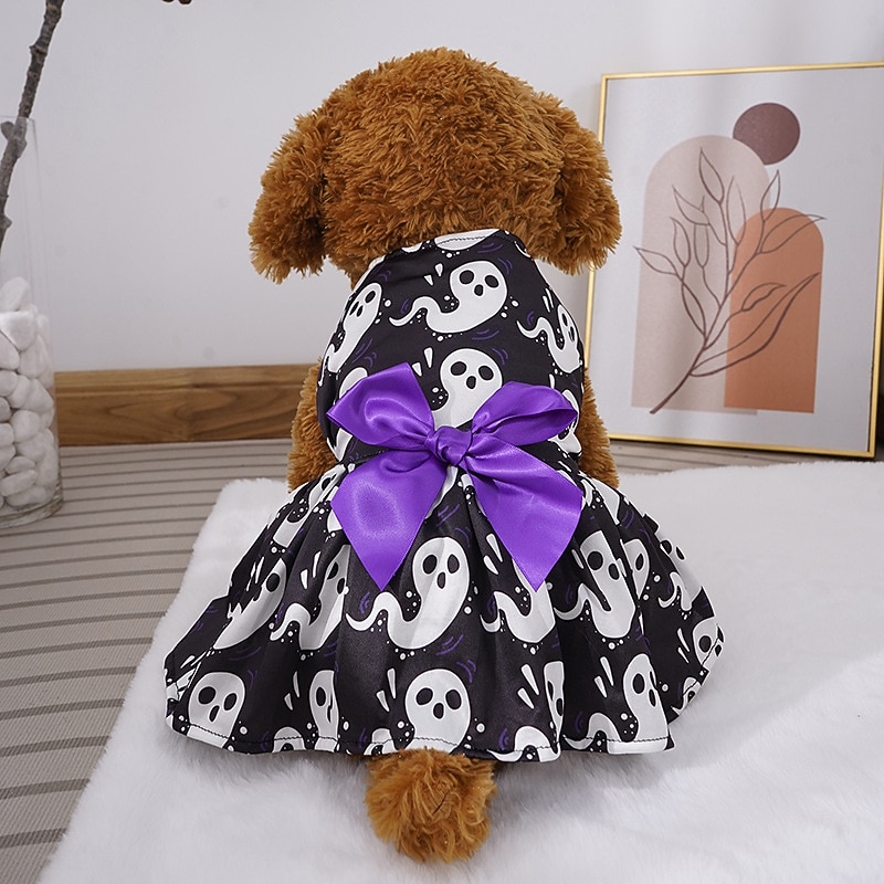 Dog Cat Dress Cute Casual Breathable Soft Washable Comfortable Halloween Casual Daily Dog Clothing for Bichon Frise Pomeranian Baby Pet Papillon Small4