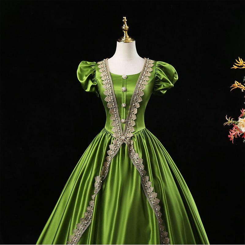 Gothic Victorian Vintage Inspired Dress Party Costume Prom Dress Princess Shakespeare Solid Color Ball Gown Fancy Dress Women's Royal Halloween Carnival Valentine's Day Party Evening Party Stage2