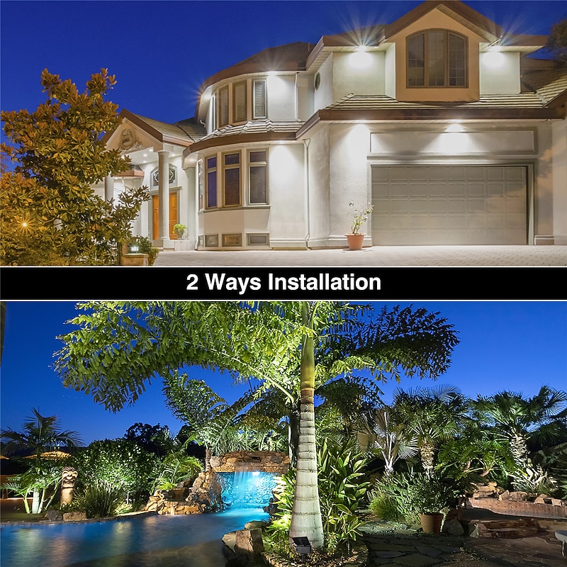 Colorful RGB Solar Lawn Lamp Ground Insertion and Projection Lamp Outdoor Bright Courtyard Landscape Tree Lighting and Spotlights4