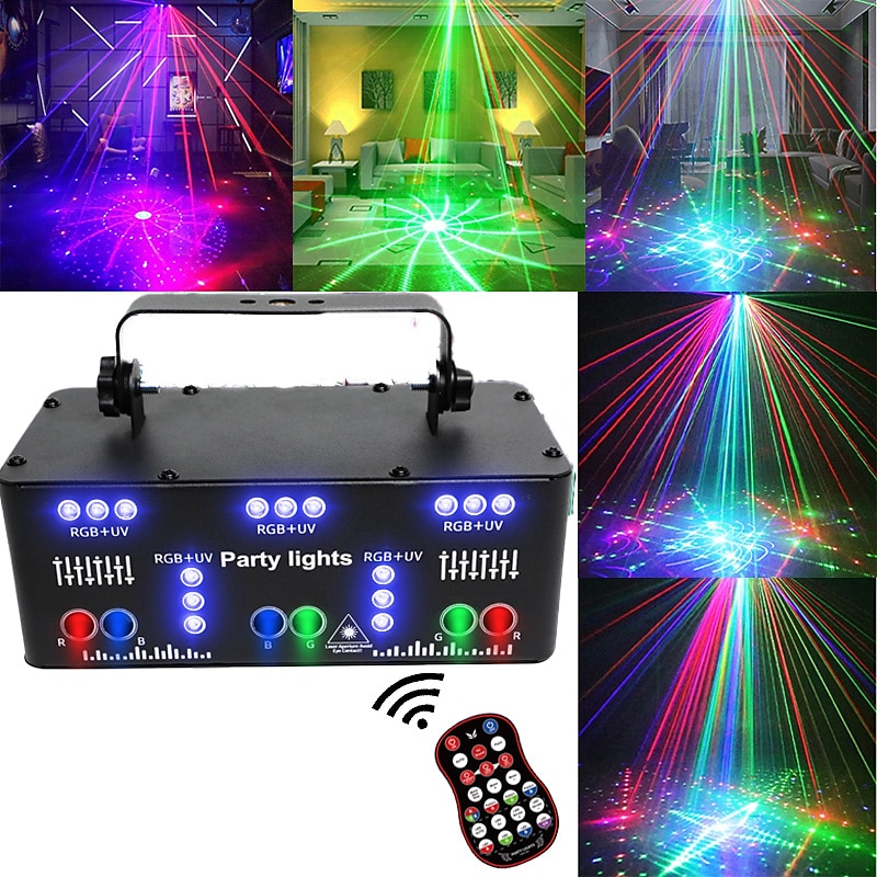 21 EYE RGB Disco DJ Beam Laser Light Projector DMX Remote Strobe Stage Lighting Effect Xmas Party Holiday Halloween Lights 2024 – GBP £99