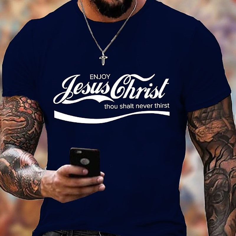 Men's Letter T Shirt Graphic Tee Short Sleeve T shirt 3D Print Crew Neck Shirt Designer Retro Vintage Outdoor Vacation Daily Black White Red Spring & Summer Clothing Apparel S M L XL 2XL 3XL4