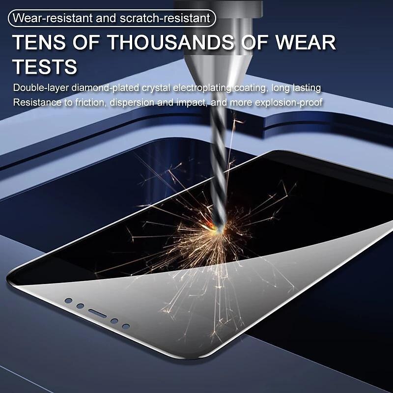 3 pcs Screen Protector For Apple iPhone 16 iPhone 15 Pro Max Plus iPhone 14 13 12 11 Pro Max Mini X XR XS Max 8 7 Plus Tempered Glass Privacy Anti-Spy 9H Hardness Anti Bubbles Anti-Fingerprint 3D2