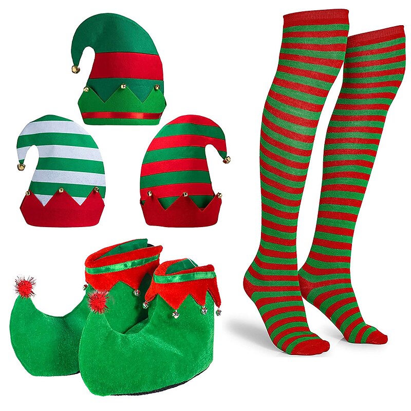 Santa Claus Shoes Hat Socks / Long Stockings Men's Women's Boys' Girls' Costume Party Kid's Adults' Christmas Christmas Eve Christmas Socks Hat