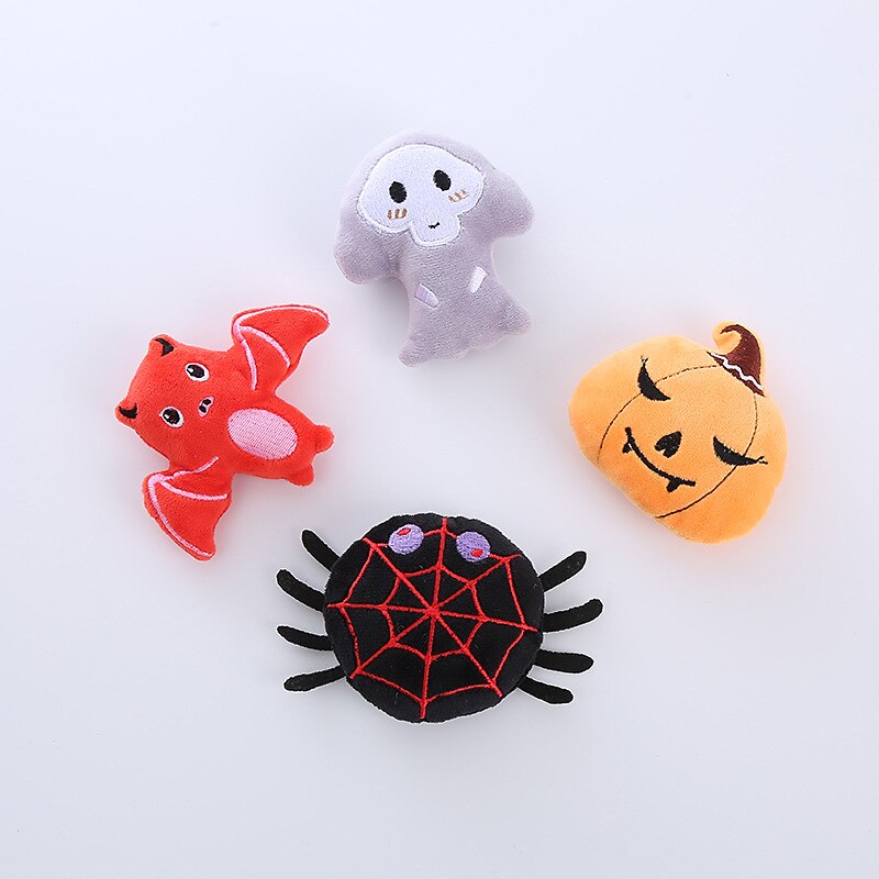 4 Pcs Halloween Pumpkin Shaped Cat Toys Cat Mint Teasing Cat Teeth Grinding Bite Resistant Pet Products Holiday Cat Toys4
