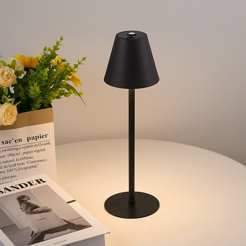 Modern LED Cordless Table Lamp Retro Cafe Atmosphere Lamp Table Lamp Touch Dimming USB Charging Bar Table Lamp4