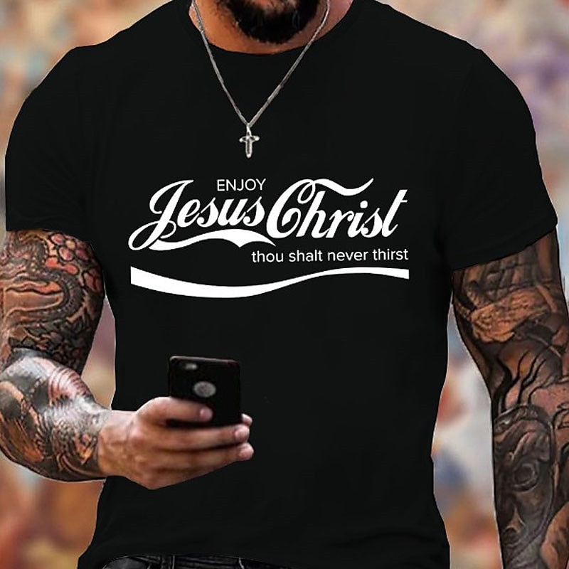 Men's Letter T Shirt Graphic Tee Short Sleeve T shirt 3D Print Crew Neck Shirt Designer Retro Vintage Outdoor Vacation Daily Black White Red Spring & Summer Clothing Apparel S M L XL 2XL 3XL2