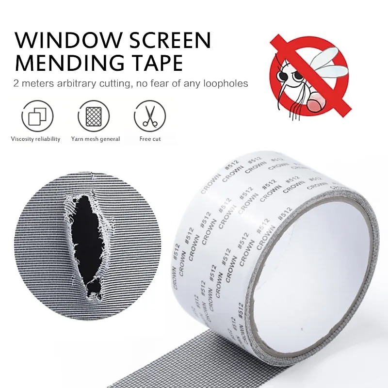 Screen Repair Tape Window Door Waterproof Patch Self-adhesive Super Fix Anti-Insect Mosquito Net Mesh Broken Holes2