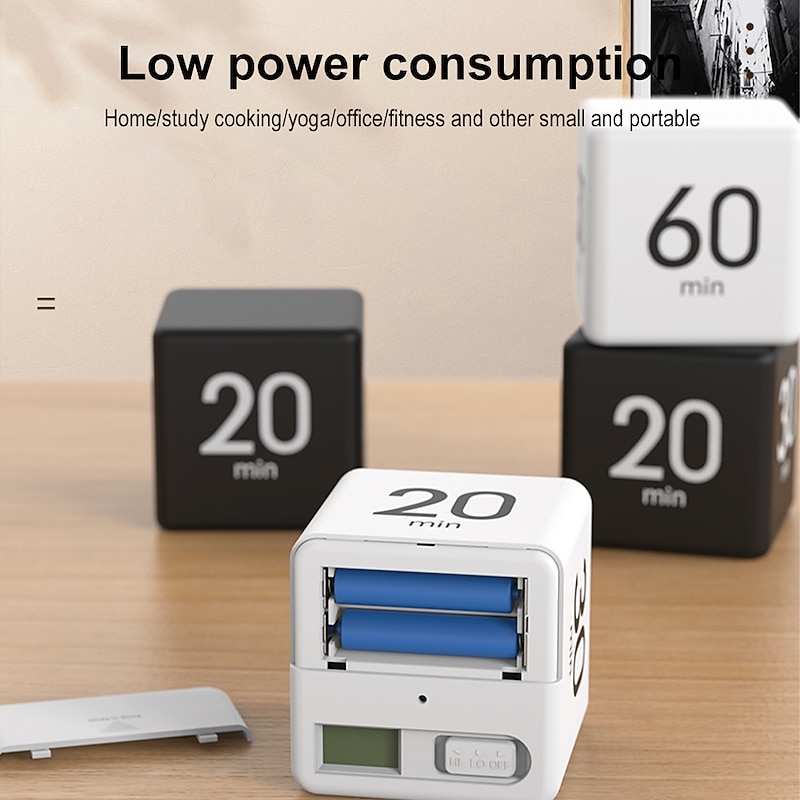 Kitchen Timers Cube Kitchen Timer LCD Timer Countdown Reminder Mini Kitchen Alarm Clock Self-Disciplined Time Management Timer3