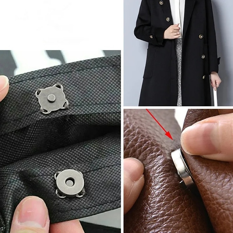 5Pairs 14MM Colorful Plum Magnet Buckles Dark Sewing Supplies Automatic Magnetic Snaps Invisible Clothes Bag Buckles DIY Craft2