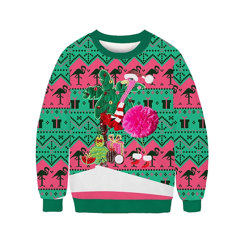 Christmas alpaca Pullover Funny Christmas Sweatshirt Anime 3D Print 3D Graphic For Couple's Men's Women's Adults' Christmas 3D Print Party Festival3