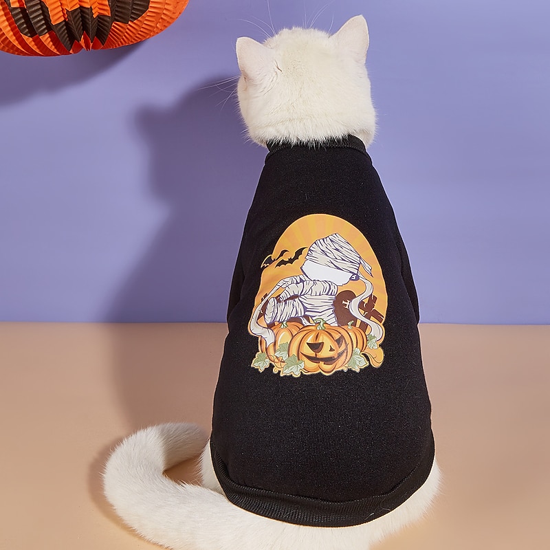 Dog Cat Sweatshirt Fashion Cute Winter Breathable Soft Washable Comfortable Outdoor Halloween Casual Daily Dog Clothing for Bichon Frise Pomeranian Baby Pet Papillon Small