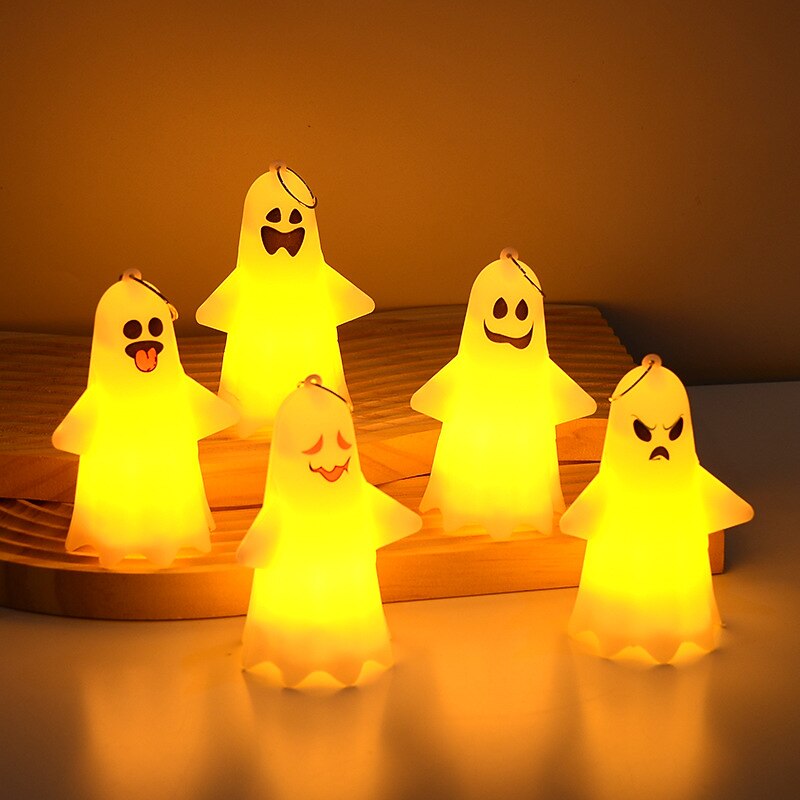 Lighted Ghost Pendant Halloween Led Electronic Candle Party Props Atmosphere Decoration Halloween Ornament4