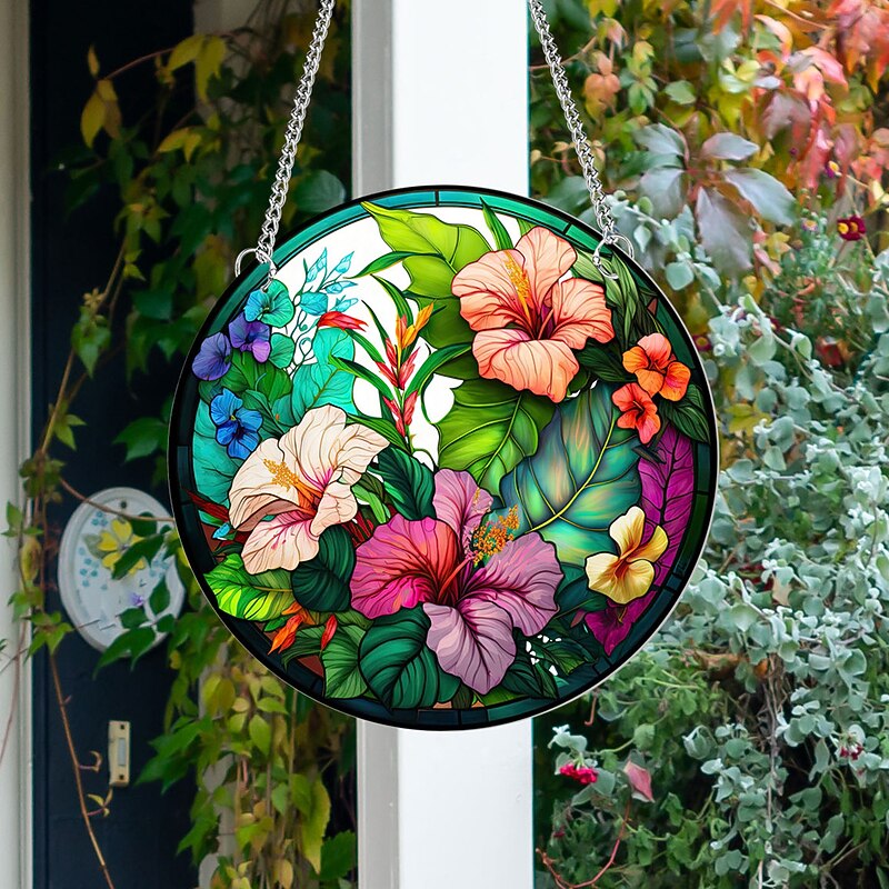 1pc Flowers Wall Hanging Suncatcher for Home and Garden Decor - Perfect for Home Decor4