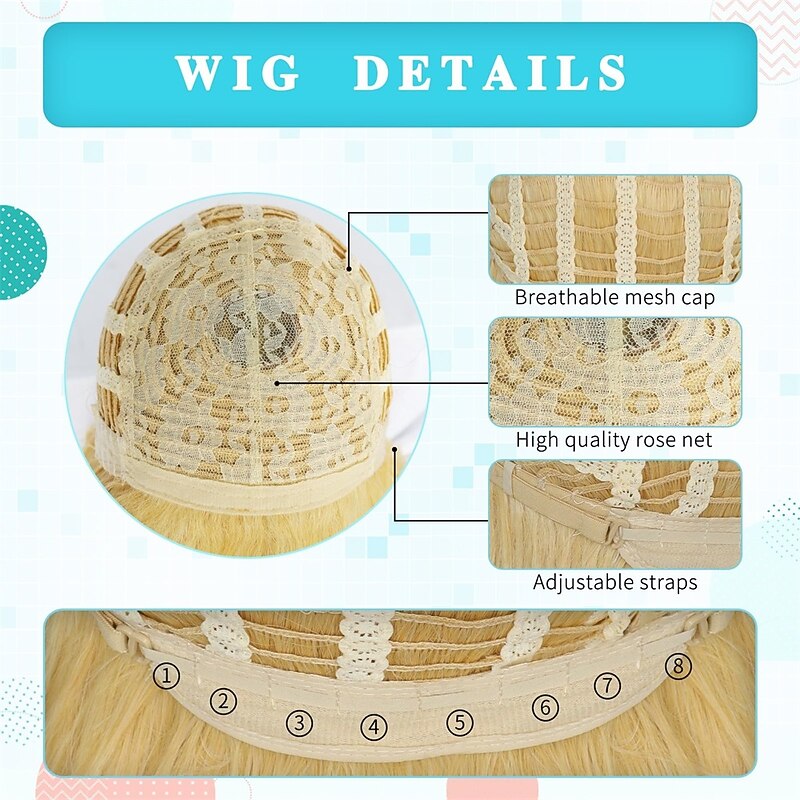 Princess Wig For Girls Women Golden Long Wavy Cosplay Wig Synthetic Wig Anime Wig For Party Wig Halloween Wigs4