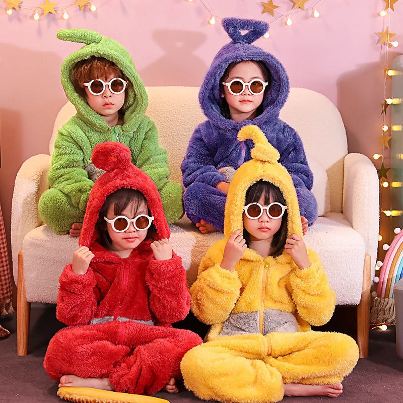 Alien Teletubbies Halloween Cosplay Costume Kigurumi Pajamas Onesies Cosplay Kid's Boys' Girls' Carnival Masquerade Mardi Gras Party / Evening Easy Halloween Costumes Dress Up2