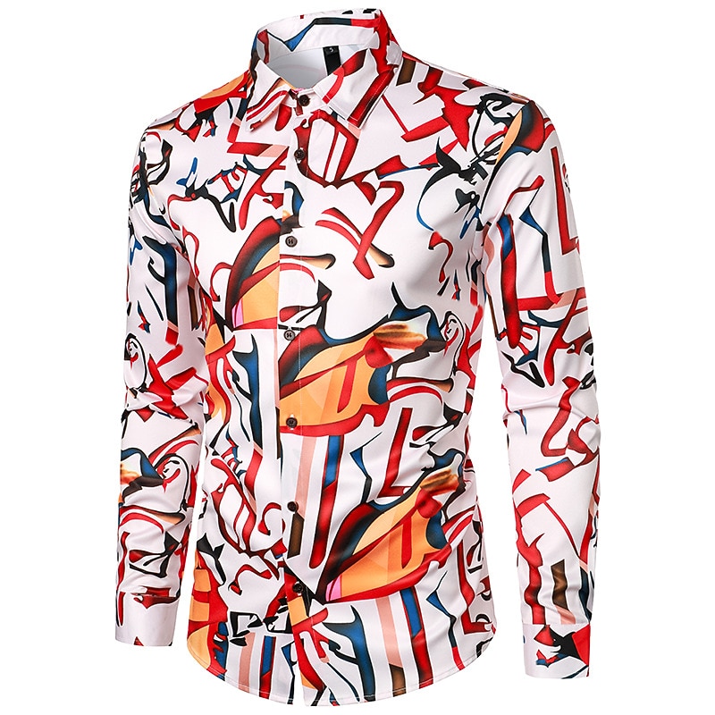 1970s Blouse / Shirt Masquerade Disco Fancy Dress Men's Halloween Carnival Masquerade Casual Daily Pride Parade Pride Month Adults' Top All Seasons3