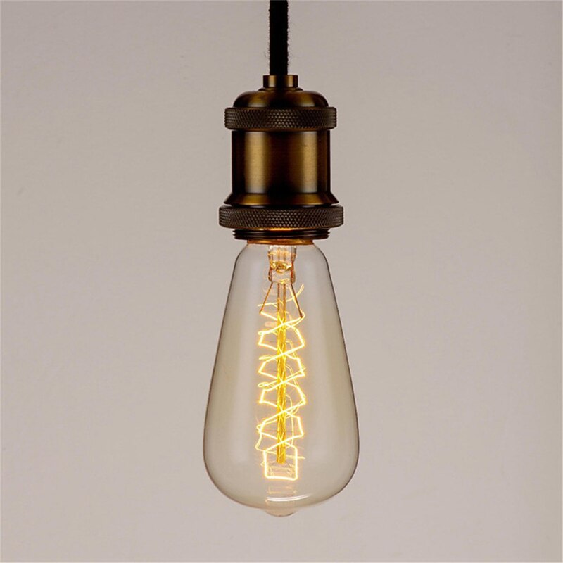 Retro Edison Bulb E27 220V 40W Light Bulb ST64 Filament Vintage Ampoule Incandescent Spiral Lamp4
