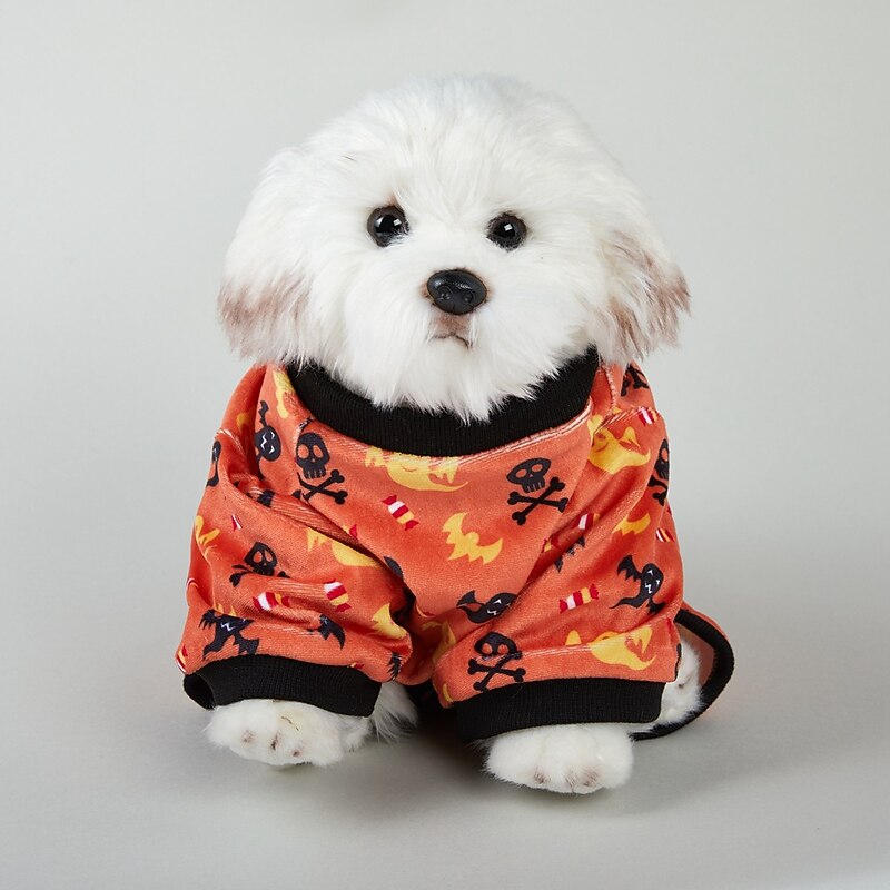 Dog Cat Sweatshirt Party Funny Winter Breathable Soft Washable Comfortable Outdoor Halloween Casual Daily Dog Clothing for Bichon Frise Pomeranian Baby Pet Papillon Small4