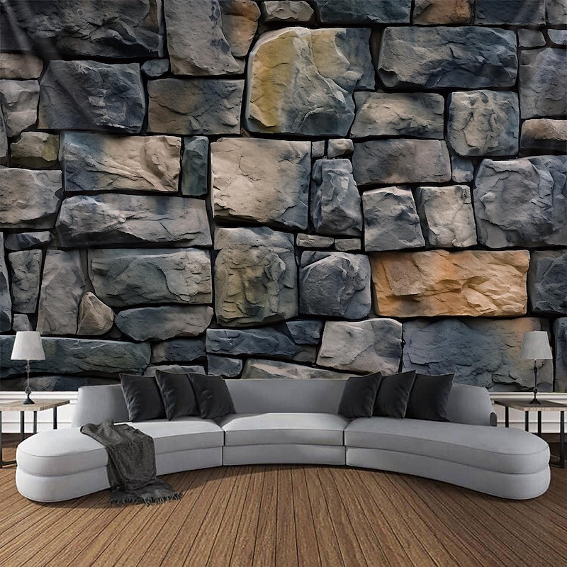 Wall Bricks Hanging Tapestry Wall Art Large Tapestry Mural Decor Photograph Backdrop Blanket Curtain Home Bedroom Living Room Decoration2