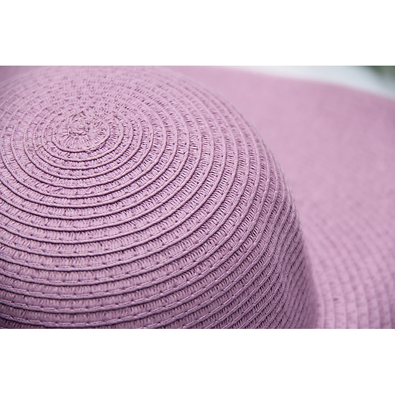 Kentucky Derby Hat Hats Straw Straw Hat Sun Hat Casual Holiday Beach Elegant Vintage Style With Ruching Pure Color Headpiece Headwear4