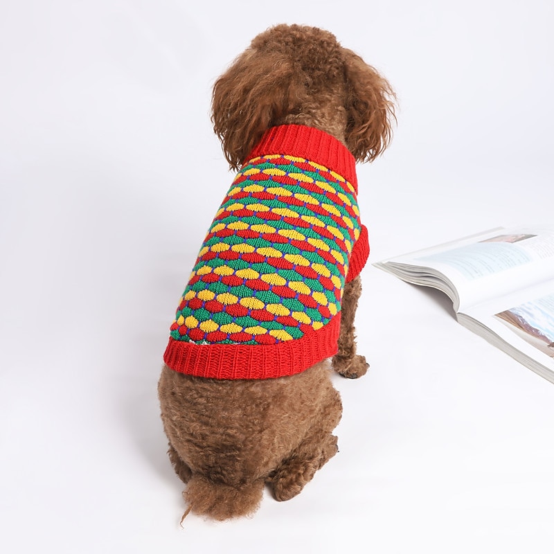 Dog Cat Sweater Jumper Fashion Cute Winter Breathable Soft Washable Comfortable Outdoor Casual Daily Dog Clothing for Bichon Frise Pomeranian Baby Pet Papillon Small3