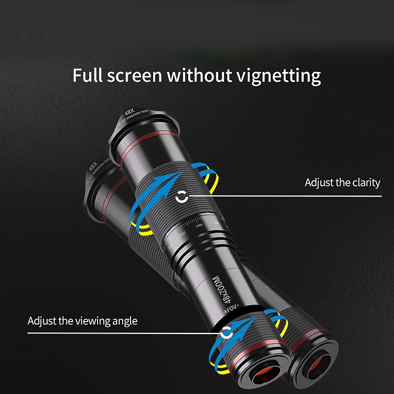 48x Super Telephoto Zoom Mobile Phone Lens Powerful Monocular Metal Telescope Mobile HD Telephoto Lens With Tripod For Camping3
