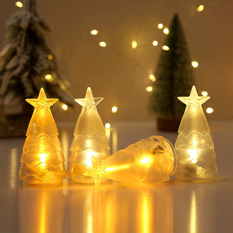 LED Electronic Candle Light Christmas Christmas Tree Decoration KTV Party Atmosphere Crystal Night Light Desktop Decoration4