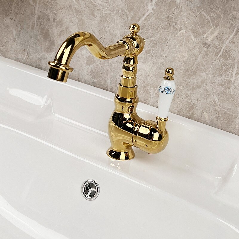 Bathroom Faucet Sink Mixer Basin Taps with Cold and Hot Hose, Deck Mounted Vessel Tap2